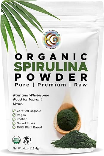 Earth Circle Organics – 有機原料のスピルリナ粉末 – 4ポンド