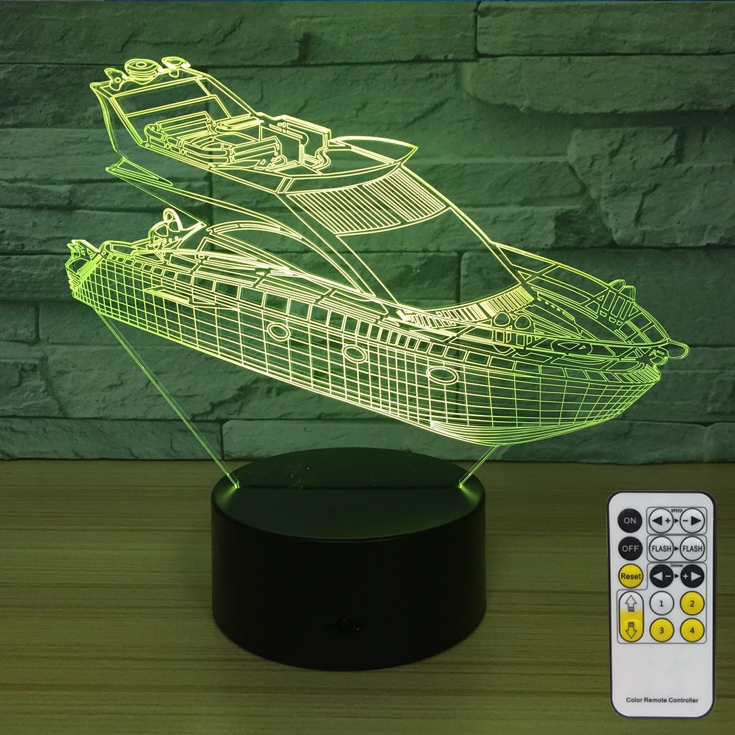 NINE SQUARE EGOU Night Lights for Kids Yacht Decorations 7 Colors Change with Remote Baby Night Light Beside Lamp Kids Lamp Children's Night Lights As a Gift Idea for Girls and Boys