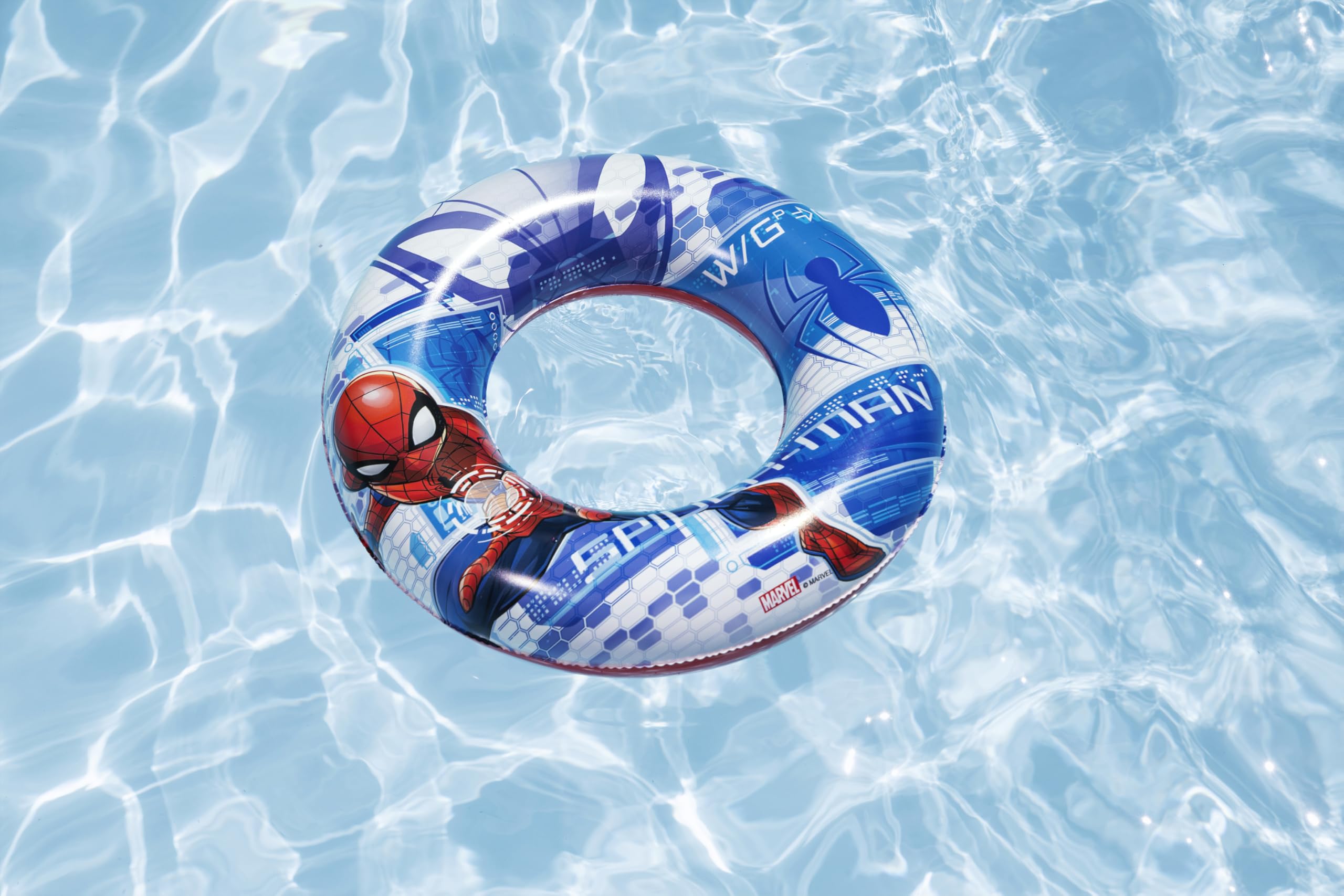 Bestway Spider-Man Kinder-Schwimmring Ø 48 x 11 cm – Aufblasbarer Schwimmreifen, Schwimmhilfe für Pool & Meer, Wasserspielzeug für Kinder von 3-6 Jahren 2