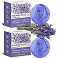 DBEAUTYM 2 Pack Lavender Shampoo Bar,Solid Hair Bar And Conditioner Effect Hair Soap,Organic Shampoo Bars For Hair With All Natural Plant Based Essential Oils,Fathers Day Gift for Husband