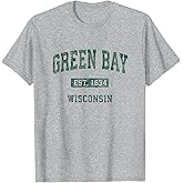 Green Bay Wisconsin WI Vintage Athletic Sports Design T-Shirt