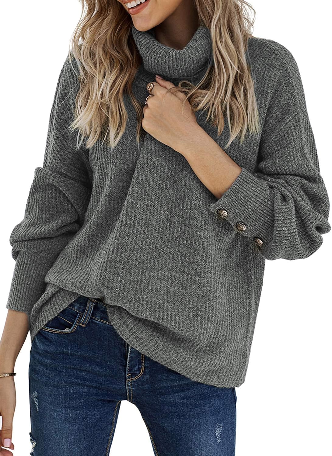 pull ample col roul� femme