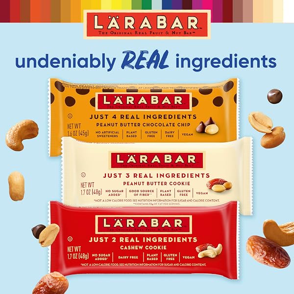 LARABAR VARIETY PACK, GLUTEN FREE VEGAN FRUIT & NUT BARS, 18 BARS, 1 LB 14 OZ