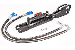 SPARE PARTS HOLLAND Hydraulic Side Link Cylinder with Fork Fits Several Tractors (Min-Max: 19-11/16", 25-5/8")