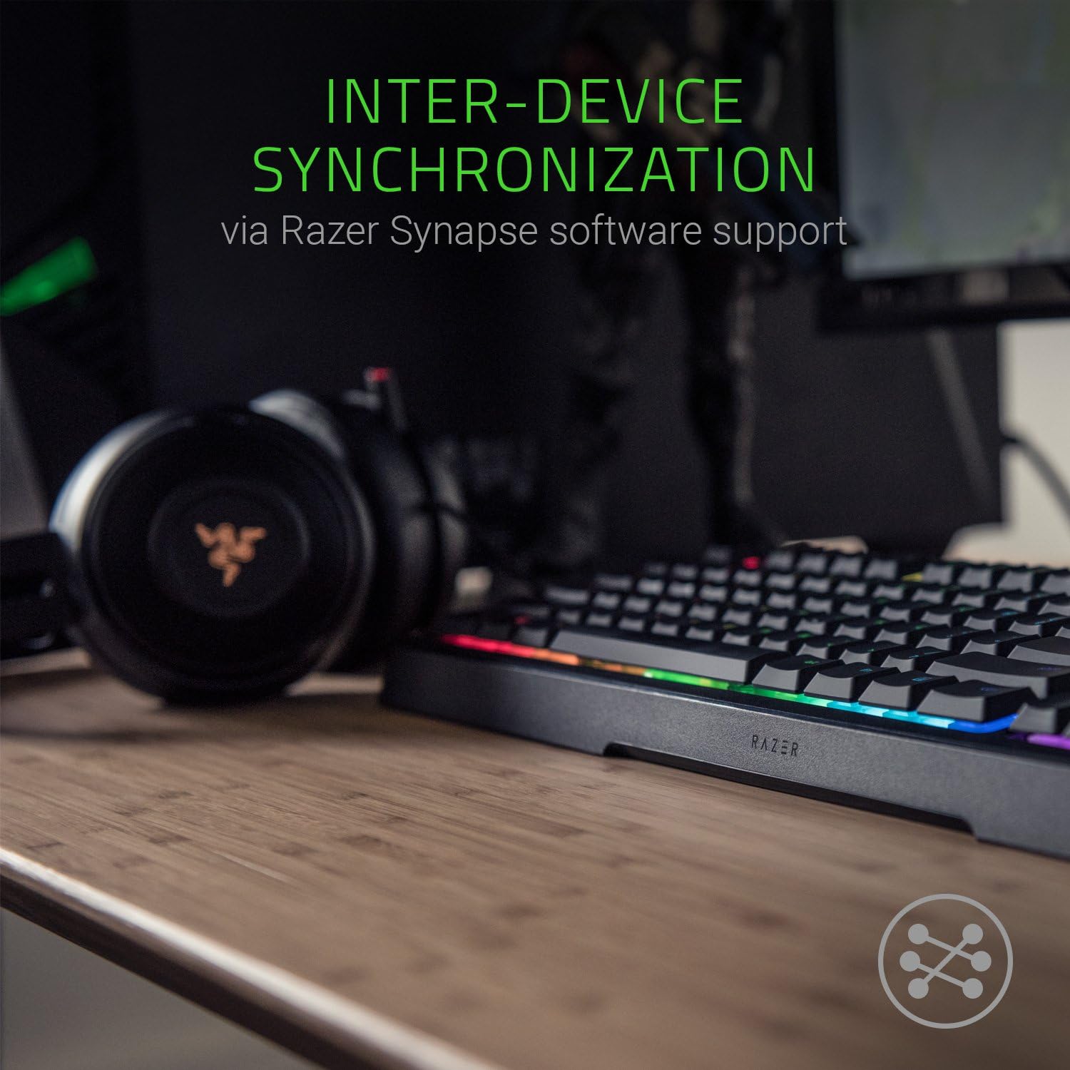 Razer Ornata Chroma Gaming Keyboard: Hybrid Mechanical Key Switches - Customizable Chroma RGB Lighting - Individually Backlit Keys - Detachable Plush Wrist Rest - Programmable Macro Functionality: Computers & Accessories