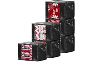 SUOCO Storage and Moving Bags 6 Pack, Heavy Duty Extra Large Clothing Bins Containers Organizers for Clothes, Comforters, Blankets, Pillows, Bedding