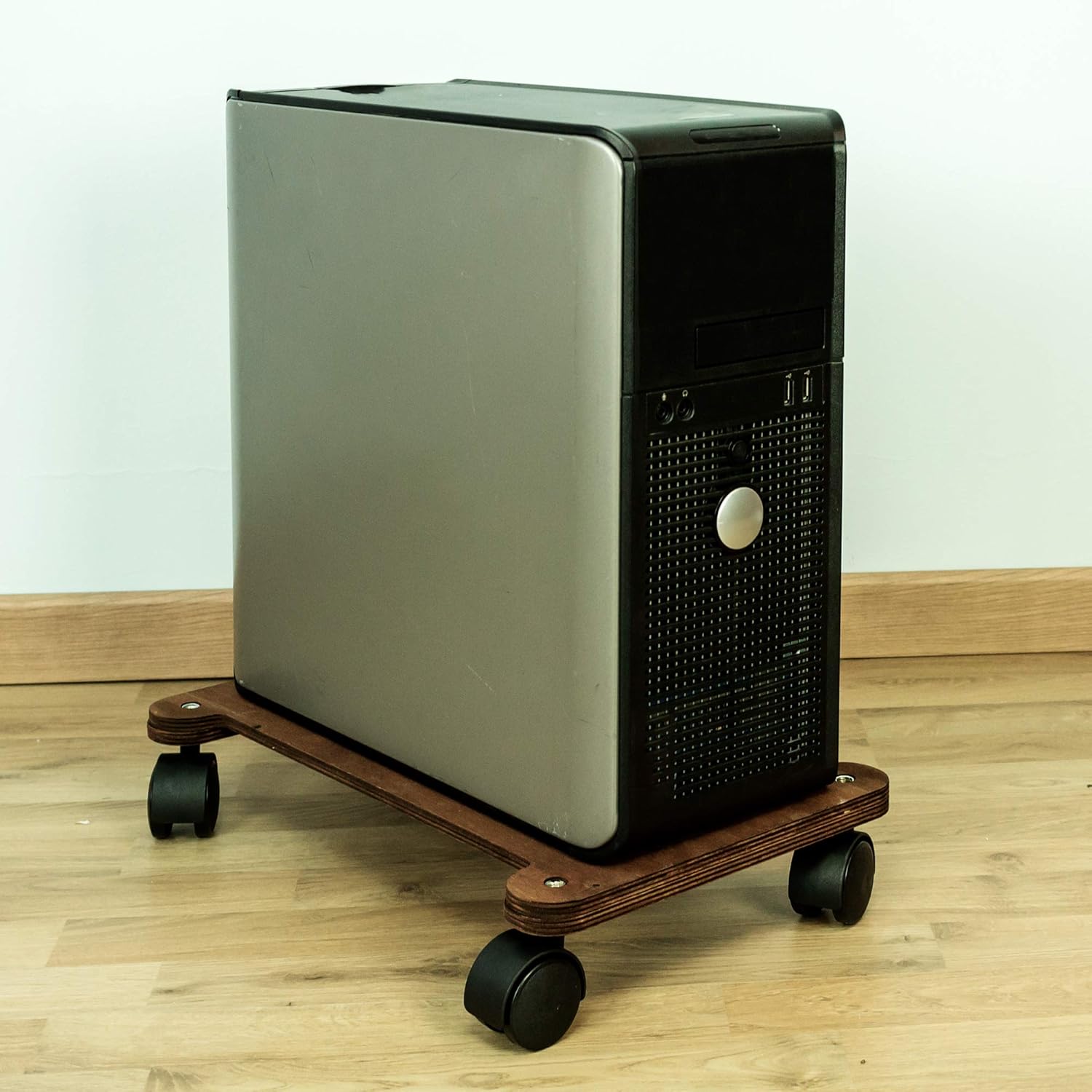 Wagen Pc Aus Holz Mit Rollen Walnuss Cemab Unterstutzung Fur Computer Desktop Computer Zubehor Laptop Zubehor