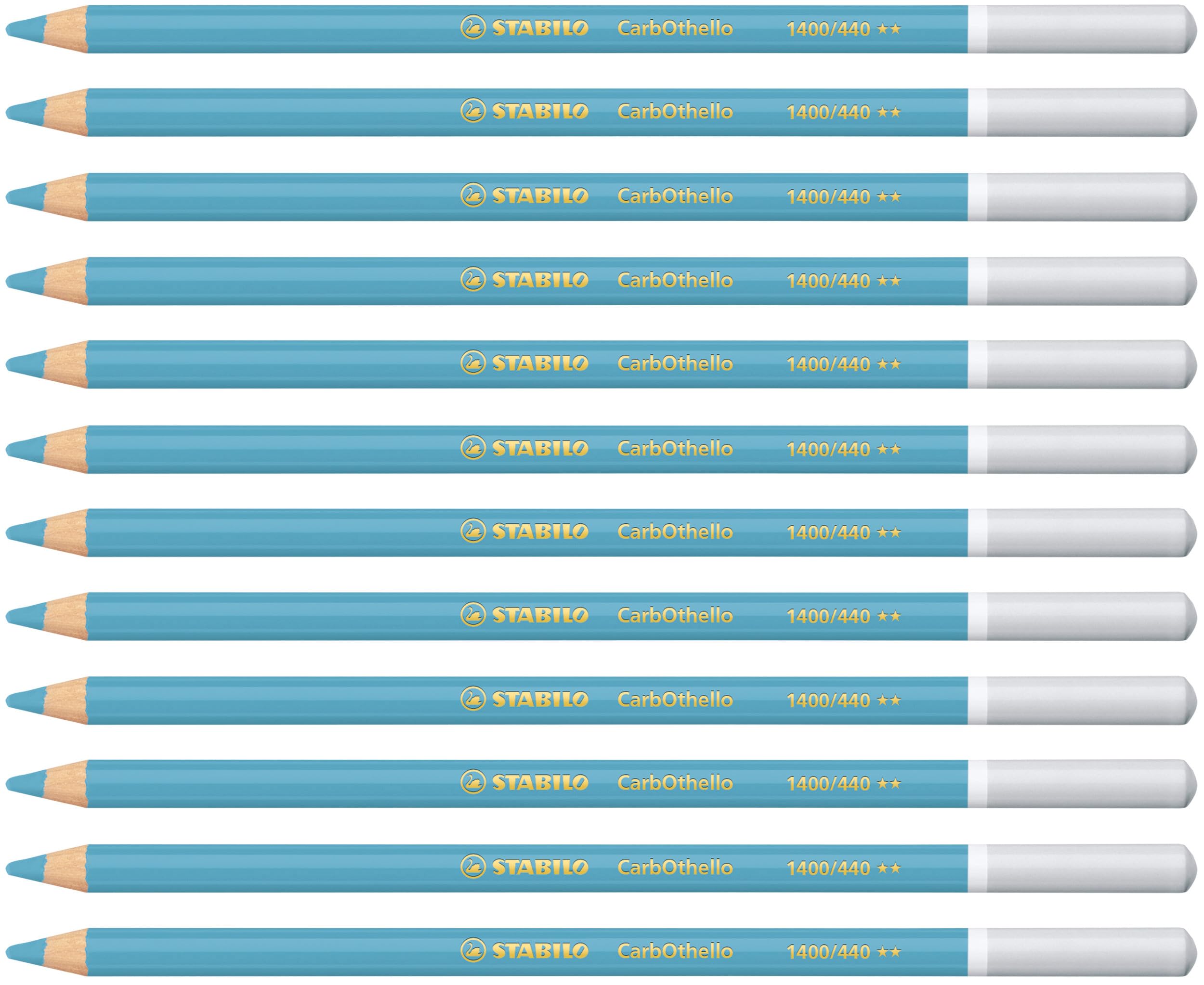STABILO CarbOthello - Chalk-Pastel Pencil - Pack of 12 - Sky Blue