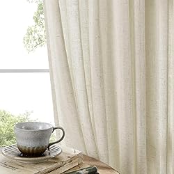 Joydeco Linen Curtains 96 Inch Length 2 Panel Sets