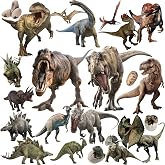 22 Dinosaur Wall Decals - Peel &amp; Stick Removable Dinosaur Wall Stickers for Boys, Kids, Adults &amp; Home Decoration