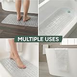 Zuvo Extra Long Bath Mat 100x40cm White Non Slip Anti Mould view 5