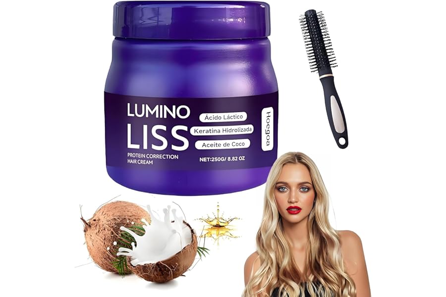 Liss Sin Formol, Keratin Sin Formol Para Alisar El Pelo, Hair Straightening Cream, Restores Hair Natural Silkiness, Frizz-Free for All Hair Types