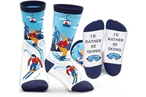 ZAGKOO Funny Sports Socks for Men, Women - Biking, Hiking, Skiing, Basketball, Pickleball, Disc Golf Socks - Christmas Gifts
