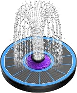 SZMP Solar Fountain 3.5W Glass Panel 7 Nozzles Bird Bath Garden Pond