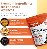 Nirvana Naturals Turmeric Tablets 2500mg with Ginger Black Pepper 120 view 3