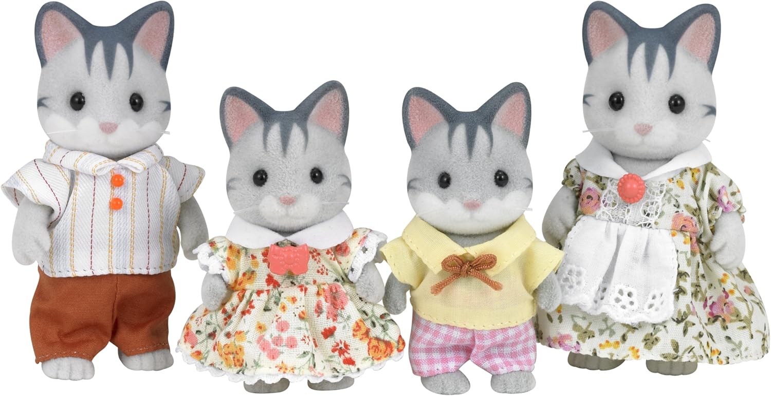 sylvanian families grey cat family