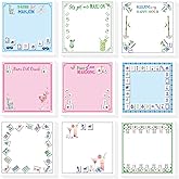 Zaamwoyy 9 Pcs Mahjong Sticky Notes, Playful Mahjong Cocktail Self-Adhesive Notes for Women Man, Colorful Chinoiserie Sticky NotePads Gifts for Friends Family Mah Jong Lovers Party Supplies