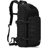 AMHEH 20L Slim Tactical Backpack – Everyday Carry Daypack with MOLLE, Fits 13" Laptop, Water-Resistant for Urban & Campus (Black)