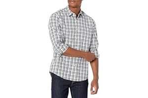 Amazon Essentials Mens Regular-Fit Long-Sleeve Casual Poplin Shirt