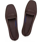 Frank Mully Women's Loafer Flats Square Toe Comfortable Office Work Shoes, Cute Penny Loafer Slip On Walking Driving Shoes