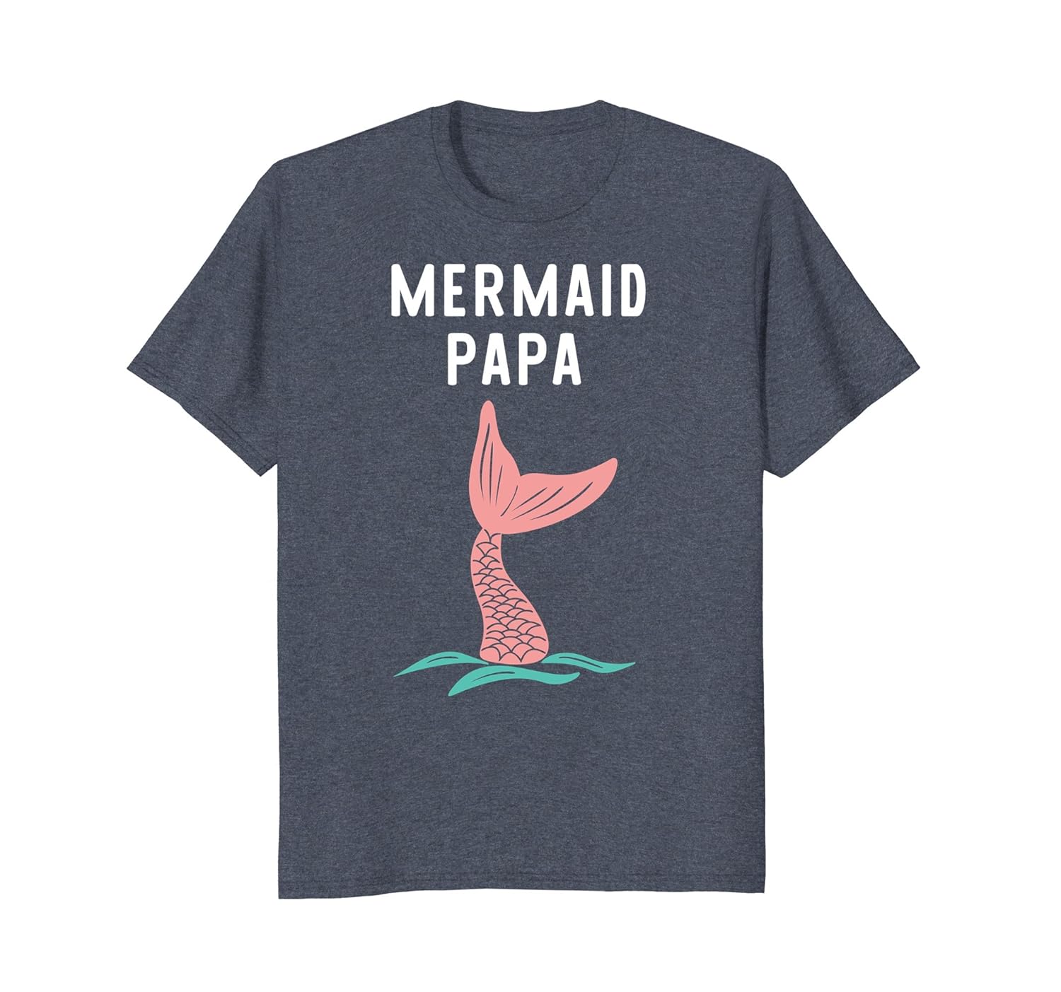 Mermaid Papa T-Shirt for Papa Dads Grandpa Mermaid Gift Tee-anz