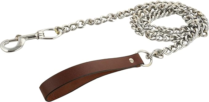 Skora Leather Braided Dog Leash, Large (Brown)