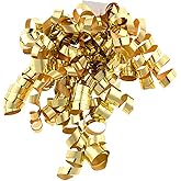 WRAPAHOLIC 12-Count Gold Self-Adhesive Curly Bows Gift Wrap Accessory - Perfect for Christmas, Birthday, Holiday, Party Favors Decorations