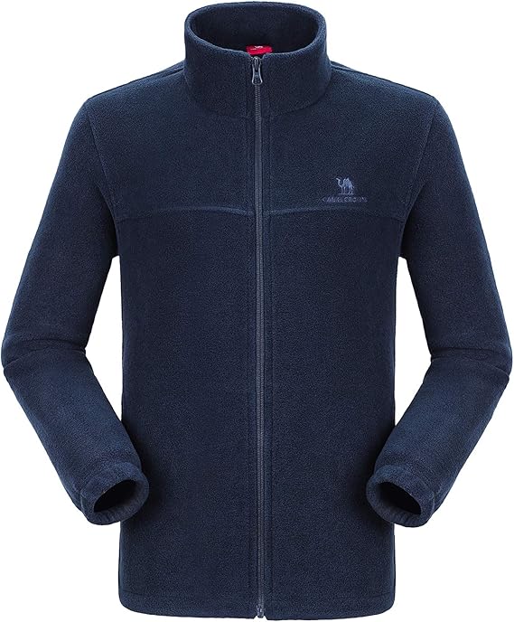 CAMEL CROWN Men Full Zip Fleece Jackets with Pockets Soft Polar Fleece Coat Jacket for Fall 