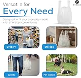 Ferris 200 Pack Strong Large Vest Carrier Bags with Handles 11 x 17 x 21 view 3