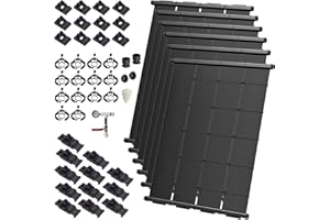 SOLARPOOLSUPPLY Industrial Grade Solar Pool Heater DIY Kit - Superior High-Wind Strapless Mounting System & Maximum Freeze Resistance (6-4'x12.5' / 300 Square Feet)