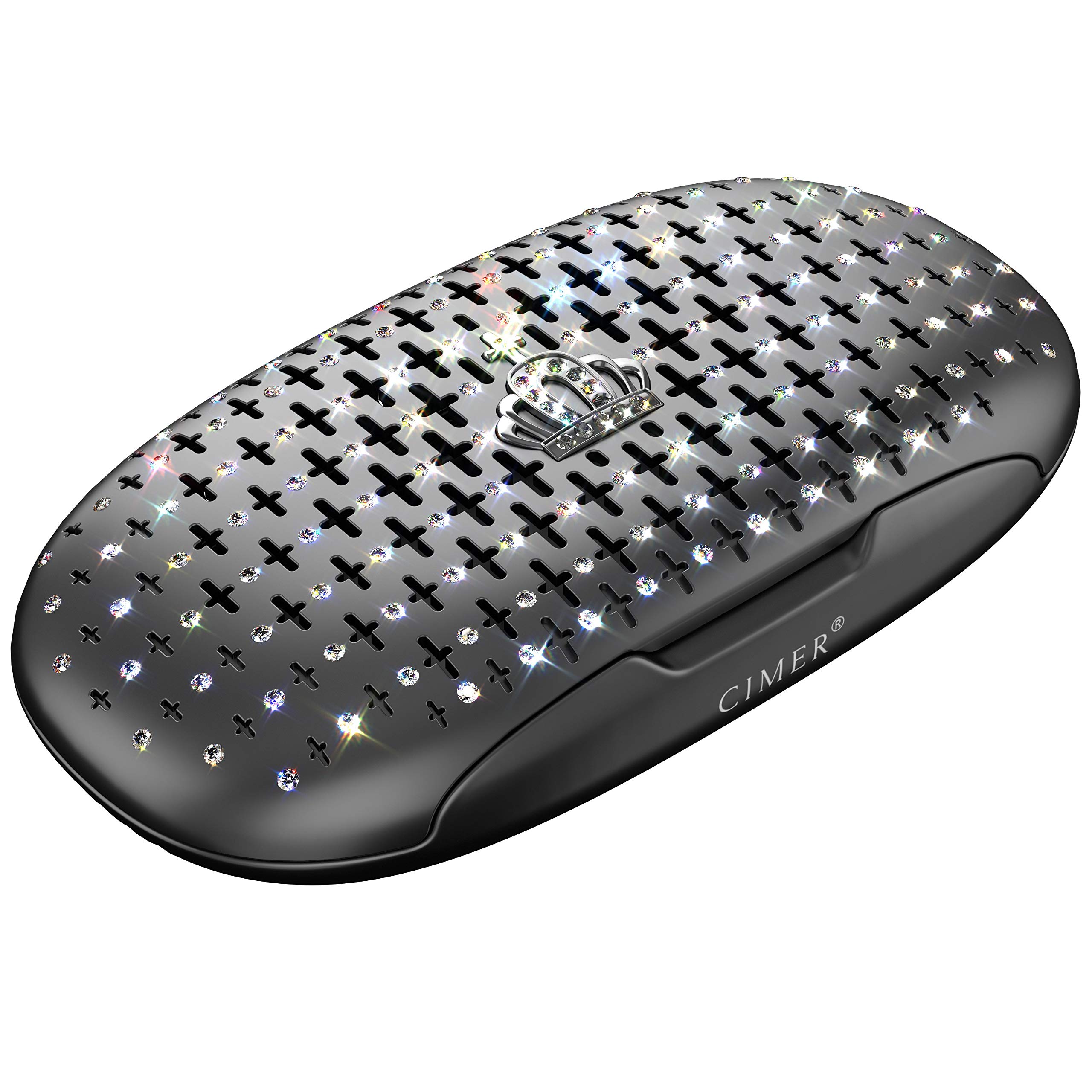 CIMER Luxury Car Air Freshener Gift for Women | Refillable Essential Oil Diffuser with 1028 PP 10 Xilion Chaton Swarovski Crystals | Premium Crystal Car Accessory Gift Set