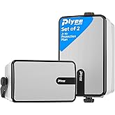 Plyee Audio 250W Outdoor Bluetooth Speakers, Wireless Sync Between Speakers, Powerful Bass, Wall Mount for Patio, Porch, Gazebo, Garage, 2-Pack, White(MZ-632)