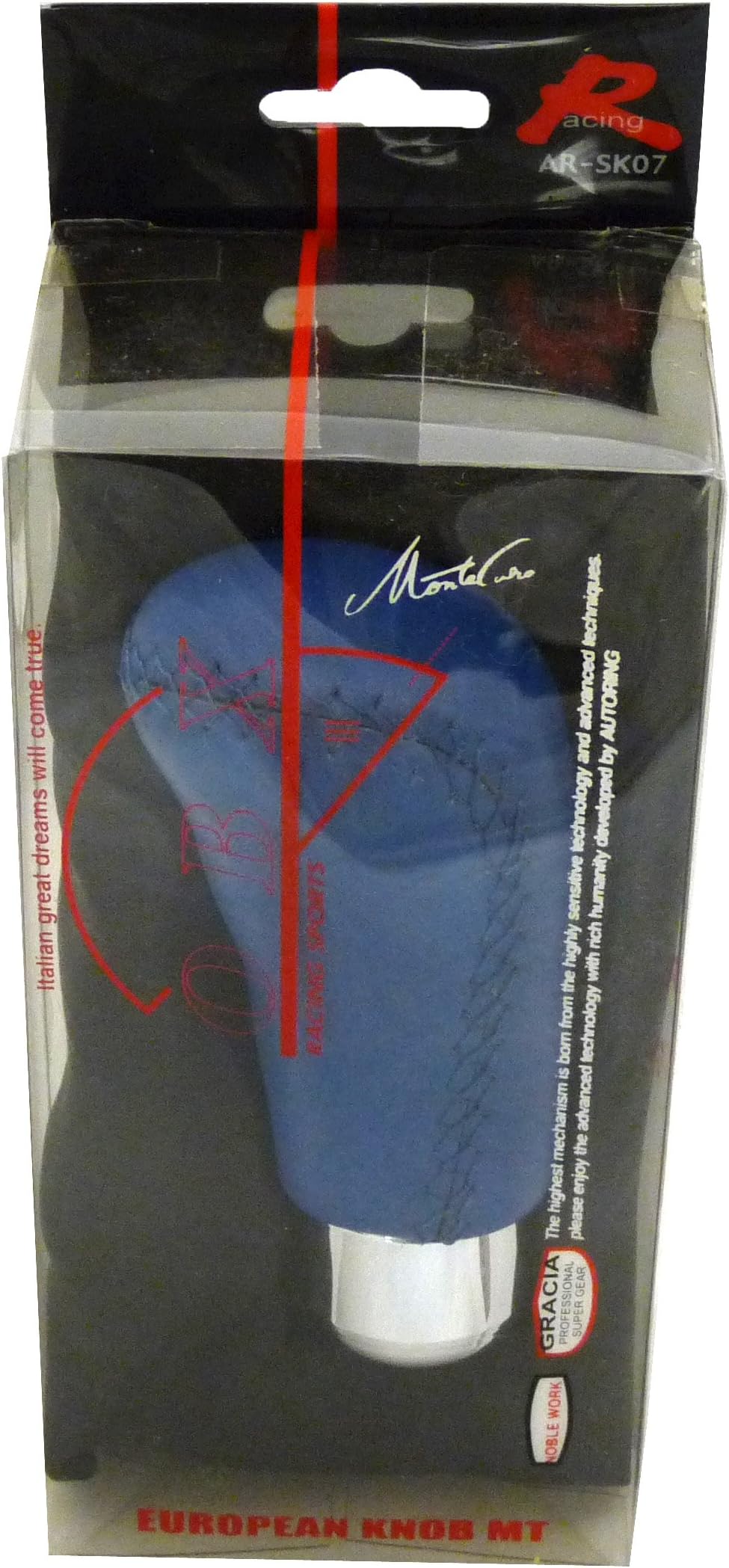 OBX Racing Universal PVC Leather Manual or Automatic Gear Shift Knob Black Blue Fits For Honda Acura Mazda Mitsubishi Nissan Infiniti Lexus Toyota Scion Subaru etc