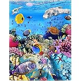 HommomH Tropical Fish Blanket, 50x60 inches, Bright Underwater World Design, Soft Cozy Plush Throw for Couch Bed