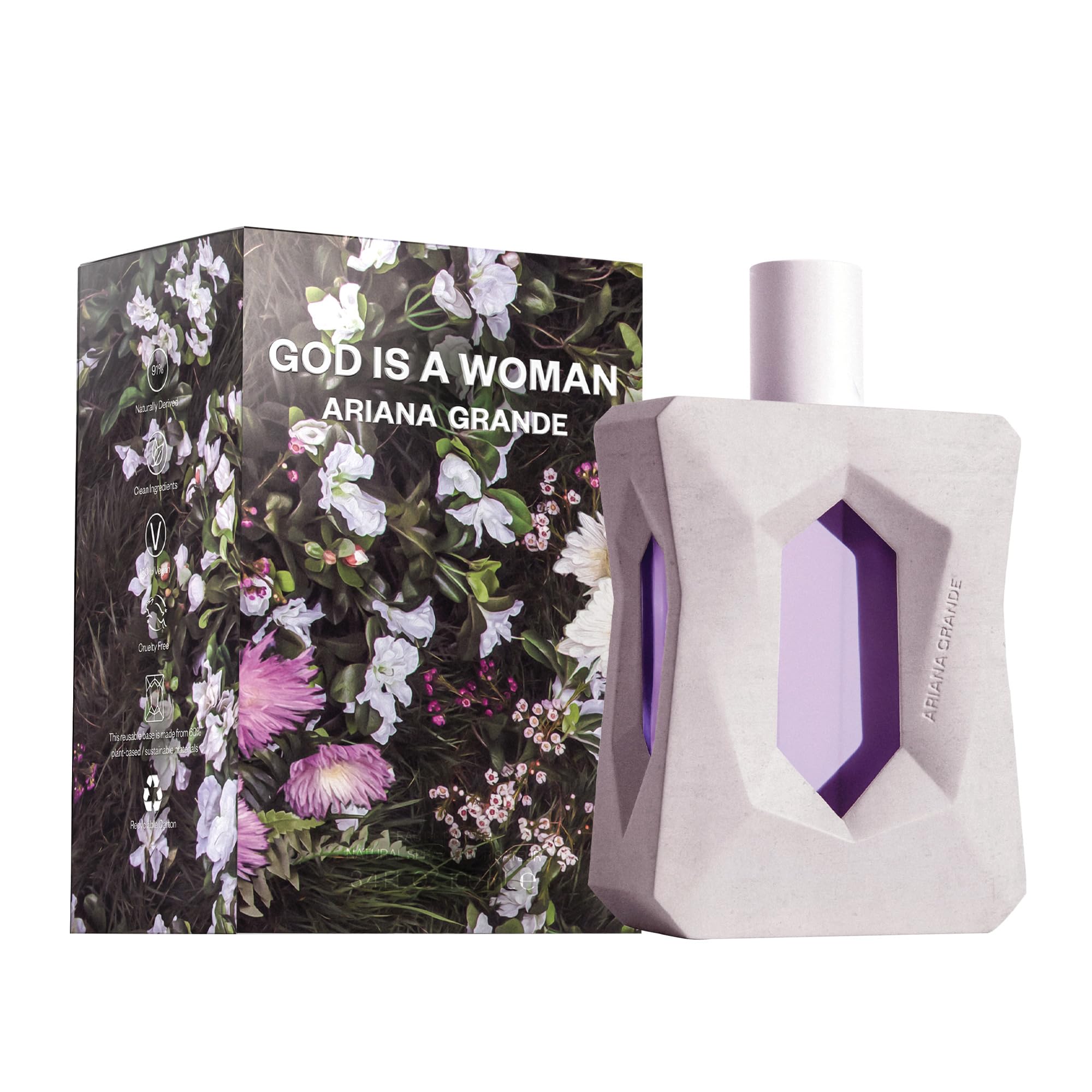 Ariana Grande God is a Woman Eau de Parfum – Fruity Musk Fragrance for Women – Women's Perfume with Notes of Orris, Pear, Vanilla & Cedarwood