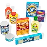 Melissa & Doug Wooden Pantry Products Play Food Set (9 pcs) Pretend Play Kitchen Accessories, Food Sets for Kids Kitchen, Woo