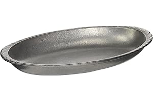 Wilton Armetale Gourmet Grillware Au Gratin Grilling and Serving Pan with Handles, Medium , 14-Inch -