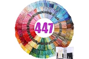 ATHENA'S ELEMENTS Athena’s Elements Embroidery Floss | Rainbow Thread for Embroidery, Cross Stitch Thread, Crafting Arts Embroidery Strings Bulk（447 Colors）