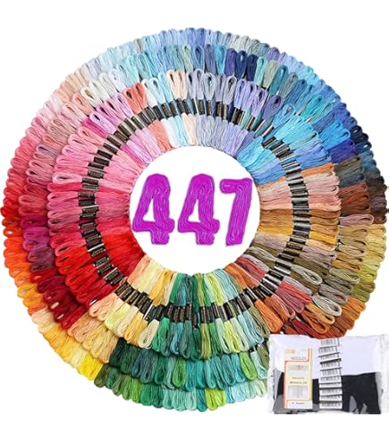 KCS Cross Stitch Floss - 447 Colors, 6 Strands, 8.7 Yards Each (Matches DMC Codes)