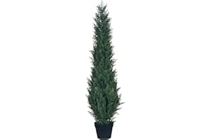 HAIHONG 4ft Artificial Cedar Topiary Trees - Fake Boxwood Topiary Cypress Trees Potted Plants, Artificial Plants Shrubs for Home Indoor Outdoor Garden Porch Decor