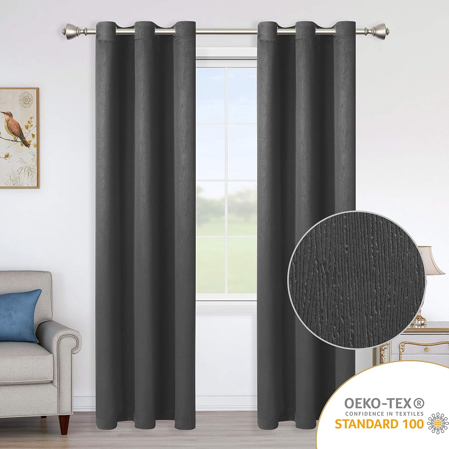 Amazon.com: LORDTEX Blackout Curtains for Bedroom -Embossed Design