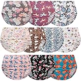 EZ Moms 10 Pack Rubber Training Pants for Toddlers Reusable Plastic Pants Girls Plastic Underwear Covers for Potty Training Waterproof Diaper Cover Breathable and Soft Baby Diaper Covers for Girls 3T