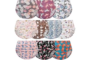 EZ Moms 10 Pack Plastic Underwear Covers For Potty Training Girls Reusable Plastic Diaper Covers For Toddlers Soft Rubber Underwear For Toddlers Waterproof Plastic Diaper Covers Girls 2T Plastic Pants