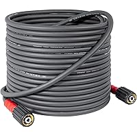 YAMATIC Super Flexible Pressure Washer Hose 50FT 1/4", Kink Resistant Power Washer Hose Replacement for Flexzilla Uberflex Ry