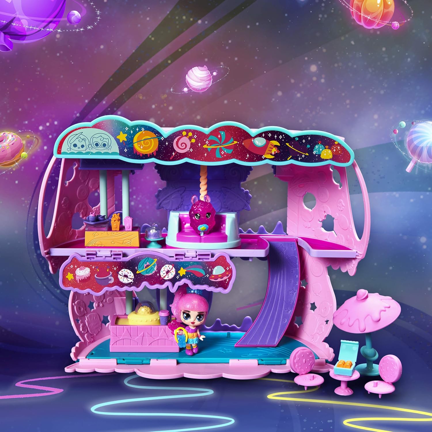 HATCHIMALS CollEGGtibles, Cosmic Candy Shop 2-in-1 Playset with Exclusive Pixie, for Kids Aged 5 and up, Pink, Medium - Image 4