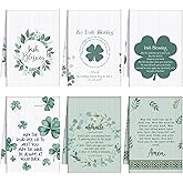 Peryiter 6 Pcs Irish Blessing Kitchen Towels St. Patrick's Day Gift for Women Ireland Blessing Dishtowels Ireland Waffle Weave Kitchen Decor Lucky Clover Towels for Bathroom Decoration 16x24 Inches