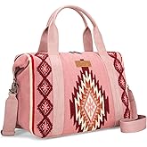 Wrangler Duffel Bag for Women Large Travel Weekender Bag Designer Tapestry Carry On Bags, Pink
