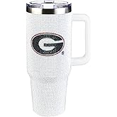The Memory Company Officially Licensed NCAA - 40oz White Bling Game Day Tumbler