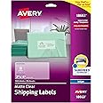 Avery Printable Shipping Labels with Sure Feed, 2" x 4", Matte Clear, 100 Blank Mailing Labels (18663)