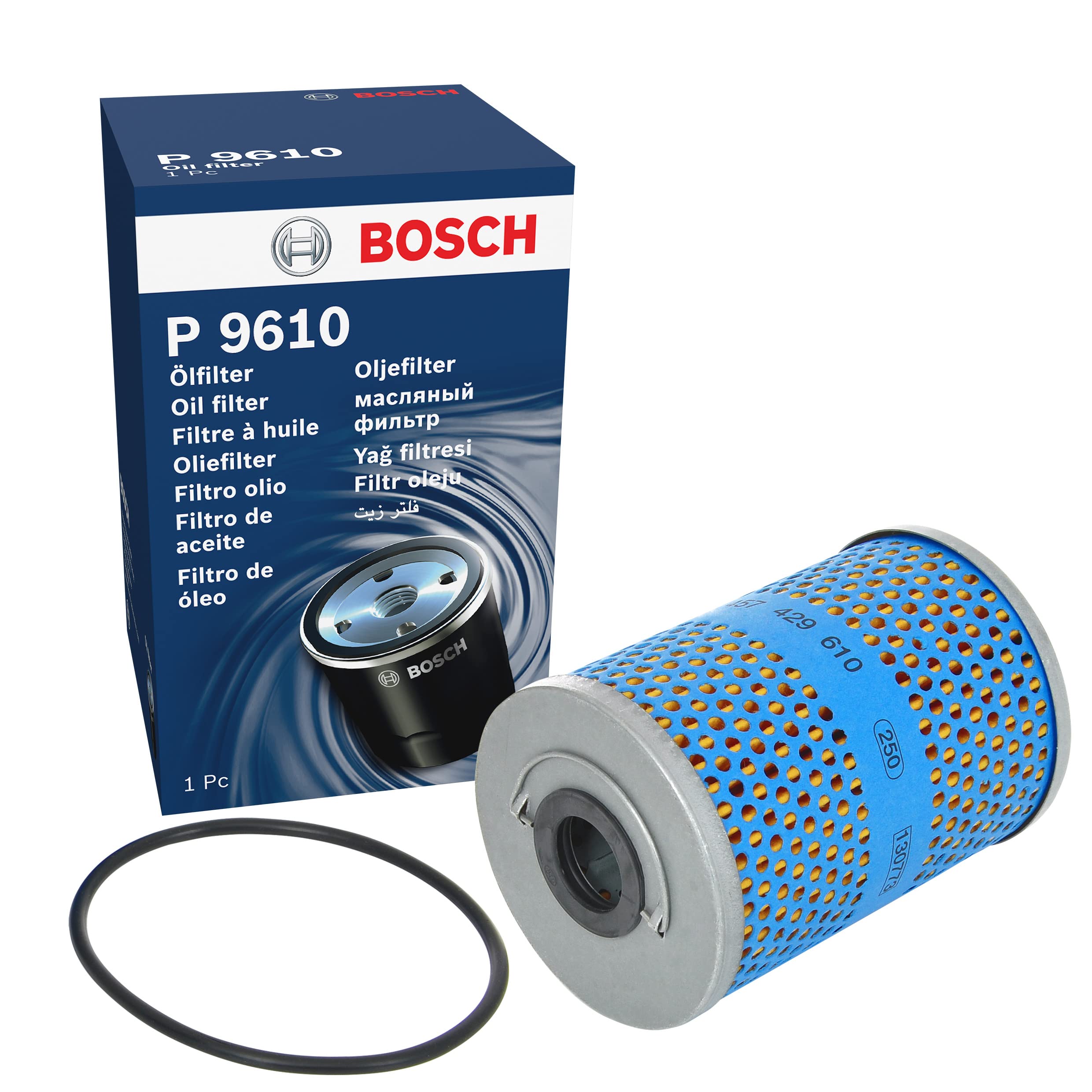 Bosch P9610 Car Oil Filter - Separates Soot and Metal Particles from Engine Oil - Provides Reliable Engine Lubrication
